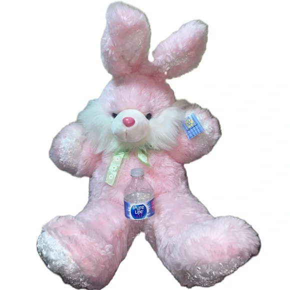 NEW EASTER BUNNY PLUSH PINK - Picture 4 of 6